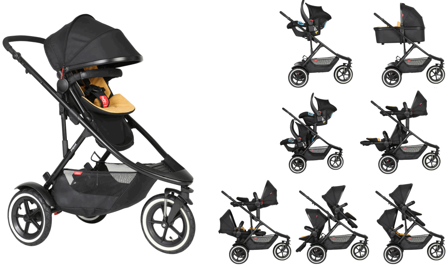 Carros gemelares PHIL y TED